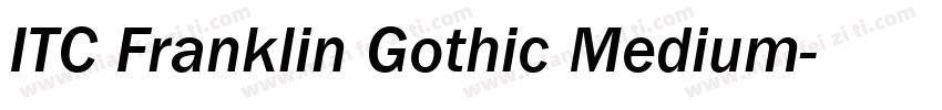 ITC Franklin Gothic Medium字体转换